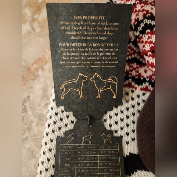 Dog XL Telluride Dog Sweater Christmas Winter Reindeer Knit Dog Outfit - Picture 5 of 5